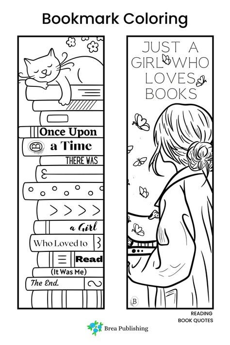 Bookmark Coloring, Buku Diy, Organizator Grafic, Free Printable Bookmarks, Handmade Bookmarks Diy, Book Reading Journal, Reading Books Quotes, Creative Bookmarks, Coloring Bookmarks