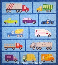 Kid Quilts Patterns, Car Quilt, Colchas Quilting, Boys Quilt Patterns, Quilted Wall Hanging, Applique Quilt Patterns, Quilt Care, Childrens Quilts, Baby Quilt Patterns