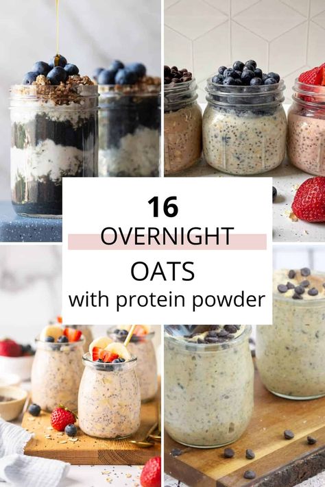 16 Overnight Oat Recipes That Are Made With Protein Powder Overnight Proats Recipes, Overnight Oats Recipe Protein Powder, Raspberry Overnight Oats Healthy, High Protein Overnight Oats Low Calorie, Overnight Oats Ratio, Protein Powder Overnight Oats, Overnight Oats Protein Powder, Tasty Overnight Oats, Betr Recipes