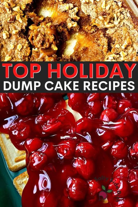 Dump Cake Recipes Christmas, Christmas Dump Cake Recipes Holidays, Easy Christmas Dump Cake, Cranberry Orange Dump Cake, Cranberry Dump Cake Recipes, Berry Dump Cake Recipes, Holiday Dump Cake, Cherry Cobbler With Cake Mix Easy, Christmas Dump Cake Recipes