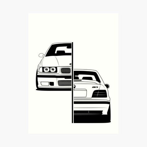 E36 Tattoo, Ink Wallpaper, Avengers Coloring Pages, E36 Coupe, Avengers Coloring, Graphic Design Portfolio Inspiration, L Tattoo, Bmw Art, Bmw E30 M3