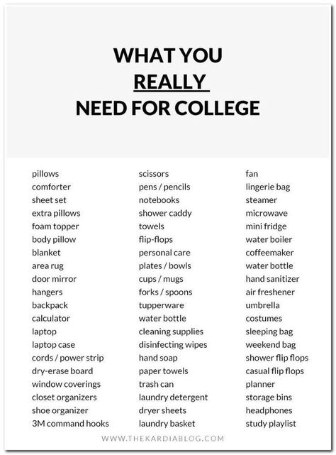 College Dorm List, College Dorm Checklist, Dorm Checklist, College Dorm Room Inspiration, College Necessities, College Packing Lists, Dorm Supplies, College Checklist, College Student Hacks