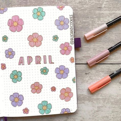 April Bullet Journal Ideas, April Bullet Journal, Bullet Journal Month, Bullet Journal Ideas Templates, Bullet Journal Cover Page, Creating A Bullet Journal, Bullet Journal Cover Ideas, Bullet Journal Mood Tracker Ideas, Bullet Journal Notes