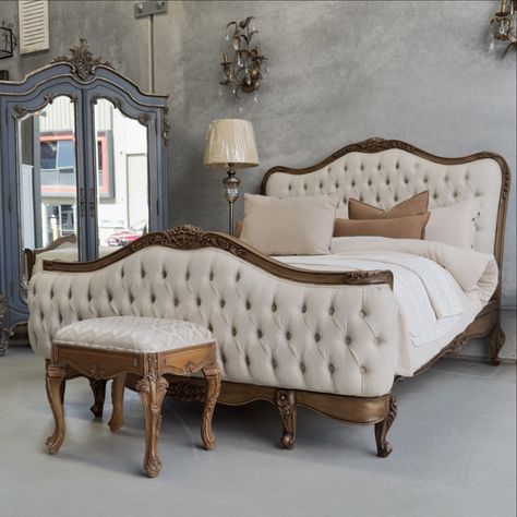 Introducing our exquisite French-style queen bed, fit for royalty and designed to elevate your bedroom to regal heights. Crafted with meticulous attention to detail, this majestic bed features ornate carvings, elegant curves, and luxurious upholstery. Available both in-store and online, indulge in luxury and style with our French-style bed today. #frenchstylebedroom #sydneyhomedecor #sydneyinteriors #luxuryhomeliving #eleganthome #frenchelegance #homeiswhereyourheartis #newarrivals #bedroo... Modern French Bedroom Decor, French Chic Bedroom, Modern French Bedroom, French Bedroom Decor, French Style Bed, French Style Bedroom, Black Bedroom Decor, New Ceiling Design, French Provincial Furniture