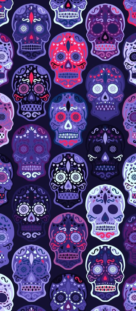 Follow FOSTERGINGER@ PINTEREST for more pins like this. NO PIN LIMITS. Thanks to my 22,000 Followers. Follow me on INSTAGRAM @ ART_TEXAS Egirl Aesthetic Wallpaper, Sugar Skull Art Print, Sugar Skull Wallpaper, Skull Art Print, Mexican Skulls, Colorful Skulls, Sugar Skull Art, Skull Artwork, Halloween Wallpaper Iphone