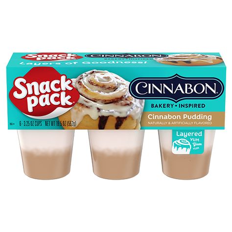 Snack Pack Pudding, Pudding Pie Filling, Sugar Free Pudding, Snack Pack, Organic Snacks, Pudding Cups, Fun Snacks For Kids, Snack Packs, Cinnamon Swirl