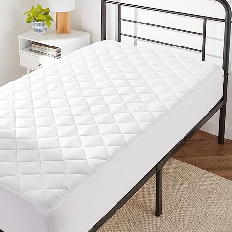 Amazon.com: Amazon Basics Hypoallergenic Quilted Mattress Topper Pad, 18 Inches Deep, Twin : Home & Kitchen Mattress Pad Cover, Mattress Toppers, Cotton Mattress, Pillow Top Mattress, Amazon Basics, Mattress Pads, Comfort Mattress, Mattress Pad, Mattress Topper