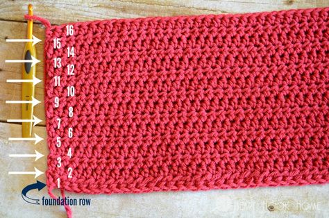 How to count rows in crochet How To Count Hdc Rows, How To Count Crochet Rows, How To Count Rows In Crochet, Crochet Knit Stitch Patterns, Learning How To Read, Crochet Hack, Crochet Knit Stitches, Crochet Tips, Crochet Stitches Video