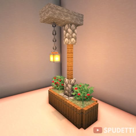 5 unique lamp post designs that I built in Minecraft! Minecraft Medieval Street, Minecraft Street Lamp, Minecraft Outside Decor, Lamp Minecraft, Street Lamp Design, Minecraft Lantern, Minecraft Lamp, Minecraft Decor, Cottagecore Ideas