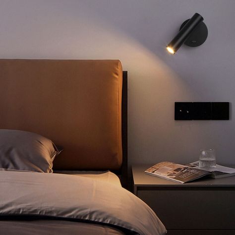 Upgrade your home lighting with these stylish and adjustable LED wall lamps! Perfect for any room in your house, these lamps are easy to install and have a rotating head for customized lighting. Choose from three different light colors to suit your mood. 🏠💡 #LEDwalllamps #modernlighting #adjustablelights #homelighting #stylishlighting Bedside Reading Light, Adjustable Wall Lamp, Reading Wall, Bedside Lighting, Led Wall Lamp, Reading Lamp, Black Lamps, Wall Lamps, Bedroom Lighting