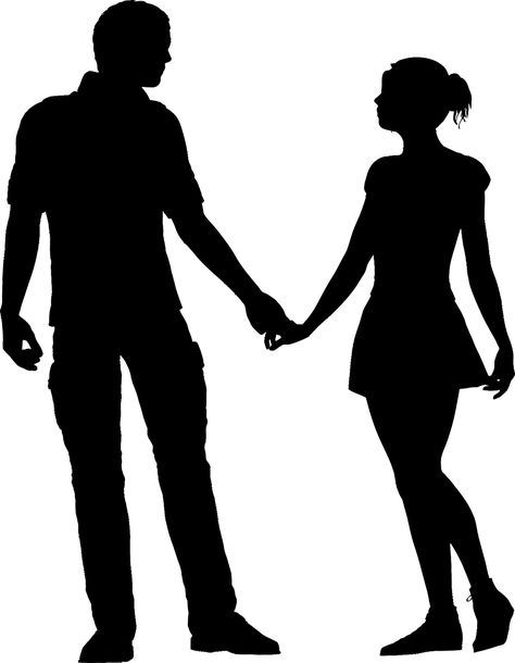 Boy Couple Female - Free vector graphic on Pixabay Man And Woman Silhouette, Person Silhouette, Girls Holding Hands, Hand Silhouette, Silhouette Drawing, Spiritual Reading, Silhouette People, Couple Silhouette, Boy Drawing