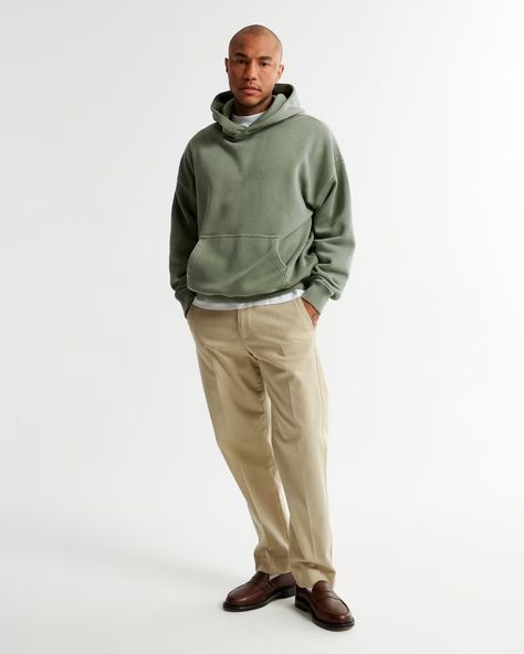 Men's Essential Popover Hoodie | Men's Tops | Abercrombie.com Gender Inclusive, Men's Casual Style, Men's Tops, Oversized Hoodie, Mens Essentials, Oversize Hoodie, Men's Casual, Pocket Pouch, Casual Style