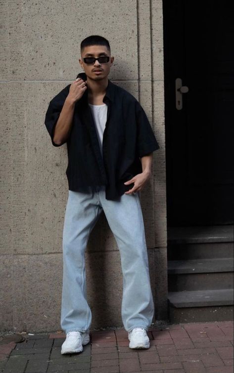 Baggy Outfits Men, Mens Fashion Week Street Style, Trendy Boy Outfits, Mens Casual Outfits Summer, Mens Trendy Outfits, Street Style Outfits Men, Men Stylish Dress, Street Fashion Men Streetwear, Guys Clothing Styles