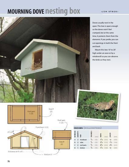 Dove Nest, Woodsmith Plans, Bird Nesting Box, Dove House, Birdhouse Projects, Homemade Bird Houses, Box Garden, Box Project, Wooden Bird Houses