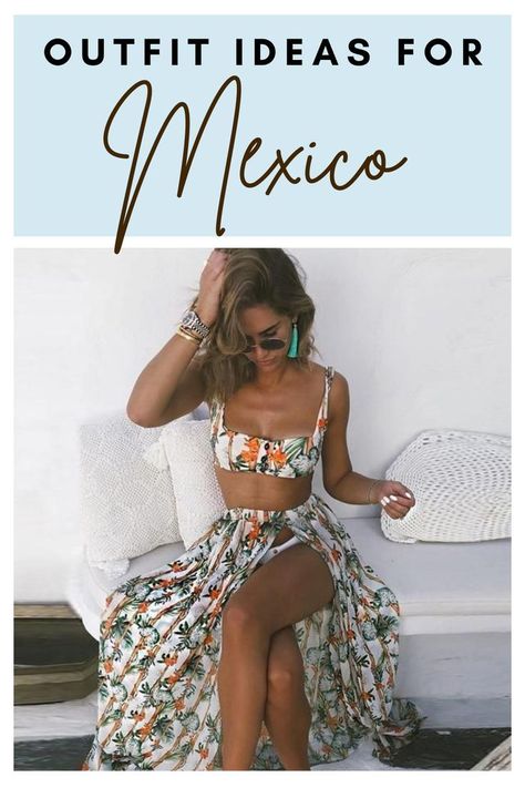 Looking for stunning outfits for Mexico that’ll make you look like a beach goddess? Here are some super stylish and affordable ideas for perfect vacation outfits for Mexico. Mexico Vacation Outfits, Cancun Outfits, Crop Top Swimsuit, Designer Beach Wear, Outfits For Mexico, Beach Vacation Outfits, Honeymoon Outfits, Summer Vacation Outfits, Vacay Outfits