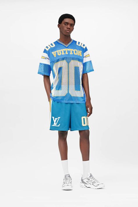 Louis Vuitton Releases American Football-Inspired Apparel | HYPEBEAST American Football Shirt, Football Jersey Outfit, French Luxury Brands, Louie Vuitton, Boys Fits, Football Fashion, American Football Jersey, Jersey Outfit, Nfl Season