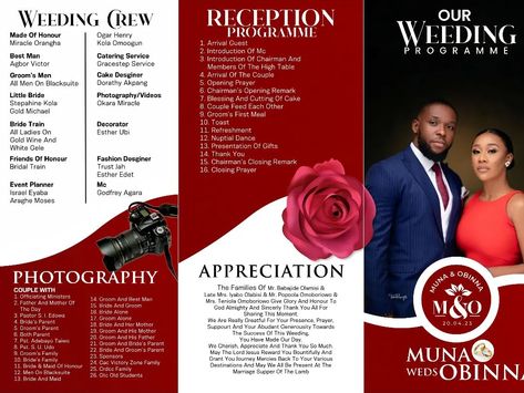 Consistency will always be the rule of the game 🎯 If you aren't consistent in your doings you won't see the desire results that you want. Fictional Weeding programme design by Xtasy Desgns 😧 #explorerpage #weeding #weedingprogram #xtasydesgns #coreldraw #digitalart #graphicdesigndaily Wedding Programme Ideas, Wedding Poster Design Ideas, Wedding Programme Design, Wedding Program Ideas, Programme Design, Wedding Vows Quotes, Wedding Programme, Vows Quotes, Wedding Graphic Design