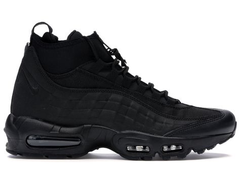 Airmax 95 Black, Vintage Nike Shoes, Airmax 95, Nike Shoes Blue, Summer Acrylic, Gothic Boots, Nike Boots, Air Shoes, Black Nike Shoes