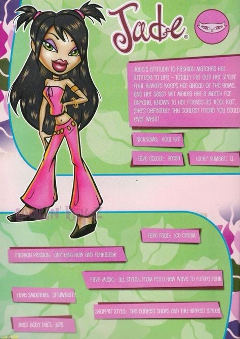 Bratz Art, Jade Bratz, Bratz Characters, Bratz Fashion, San Myshuno, Brat Doll, Bratz Girls, Bratz Inspired Outfits, Hip Style