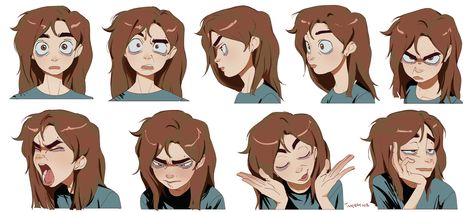 Home / X Annoyed Character Expression, Annoying Character Design, Face Stylization, Sheridan Portfolio, Expression Animation, Character Expression Sheet, Emotions Board, Silly Expressions, Character Emotions