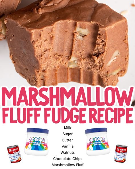 Jeff Puffed Marshmallows Fudge, Easy Peanut Butter Fudge Made With Marshmallow Fluff, Jett Puff Marshmallow Fantasy Fudge, Jiffy Marshmallow Fluff Recipes, Jet Puffed Marshmallow Creme Recipes Fantasy Fudge, Easy Fudge With Marshmallow Fluff, Jett Puff Marshmallow Fudge, Things To Do With Marshmallow Fluff, Jet Puff Marshmallow Fudge