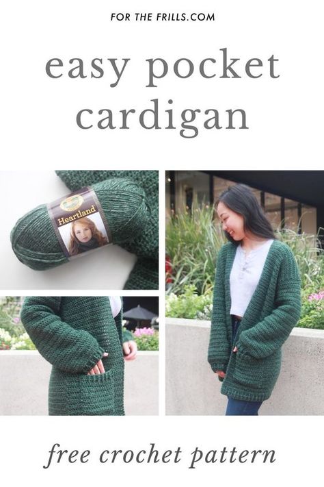 Crochet Cardigan Free, Crochet Cardigan Pattern Free, Crochet Sweater Pattern Free, Mode Crochet, Crochet Design Pattern, Beginner Crochet Projects, Pola Gelang, Crochet Jacket, Crochet Cardigan Pattern