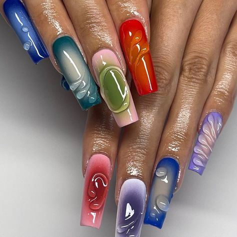 Coachella Nails Ideas, Coachella Nails, Nail Pics, Long Press On Nails, Basic Nails, Coffin Press On Nails, Fake Nails With Glue, Top Nail, Nail Forms