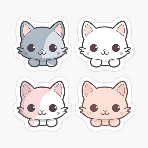 This sticker pack is a must-have for any cat lover with its collection of Cute Kawaii Kitten stickers. Each sticker captures the irresistible charm and playfulness of adorable kittens in a cute and kawaii style, making it perfect for adding a touch of cuteness to your belongings. Whether you're a proud cat parent, a fan of cute and funny designs, or simply adore kittens, this sticker pack is sure to bring a smile to your face and showcase your love for these adorable feline friends. Cute Bunny Stickers Kawaii, Cute Cat Stickers Aesthetic, Cute Stickers Ideas Kawaii, Cat Stickers Printable Kawaii, Cat Stickers Aesthetic, Zodiac Signs Stickers, Cute Stickers Ideas, Cat Stickers Printable, Cat Cute Sticker