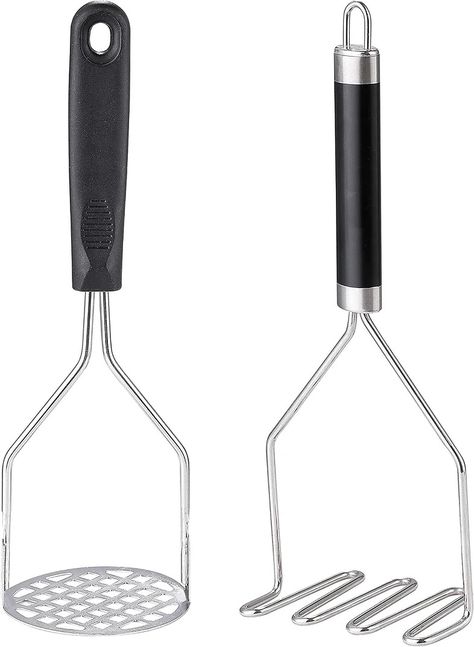 Potato Masher Set of 2 Fluffy Mashed Potatoes, How To Make Guacamole, Potato Masher, Kitchen Must Haves, Kitchen Tool, Kitchen Tools And Gadgets, Cooking Tools, Ergonomic Handle, Cooking Utensils