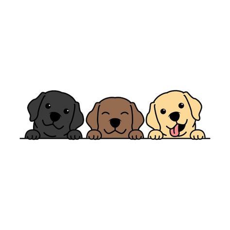 Three Dogs Drawing, Dog Art Easy, Cute Puppy Illustration, Cute Dogs Cartoon, Cute Dogs Illustration, Animated Dog Drawing, Simple Dog Art, Puppy Illustration Cute, Cute Dog Paintings Easy