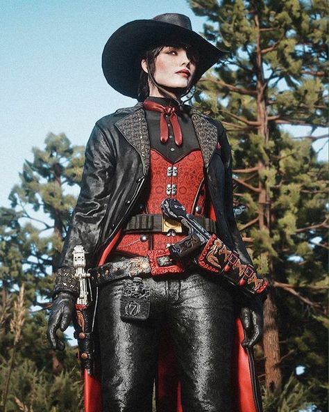 Pin by Ariel Rodriguez on oye si :v | Red dead redemption art, Red dead online, Red and black outfits Female Winter Outfits, Wild West Outfits, Goth Cowboy, Male Outfit, Red And Black Outfits, Red Dead Online, John Marston, Cowboy Aesthetic, Red Redemption 2