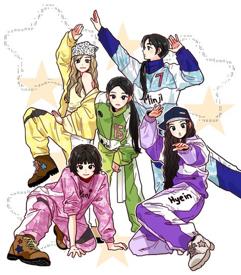 New Jeans Y2k Edit, Nwjns Fanart, Newjeans How Sweet, Newjeans Outfits Inspired, How Sweet Newjeans, Newjeans Fanart, Kpop Summer, Tiny Bow, Kpop Drawings