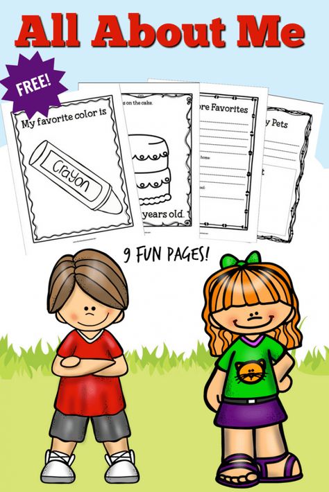 All About Me Pack All About Me Kindergarten, About Me Kindergarten, Prek Homeschool, All About Me Preschool Theme, Me Preschool Theme, All About Me Printable, Relaxed Homeschooling, Free Homeschool Resources, Free Homeschool Printables