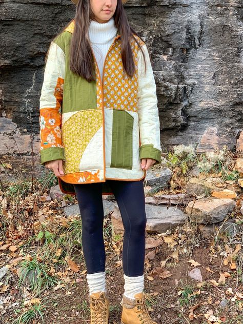 Tamarack Quilt Coat Review – Wellspring Designs Patchwork Jacket Pattern, Quilted Jacket Pattern Free, Quilt Coat Pattern, Tamarack Jacket Patterns, Kids Quilted Jacket, Quilted Coat Pattern, Quilt Jackets, Tamarack Jacket, Quilt Coats