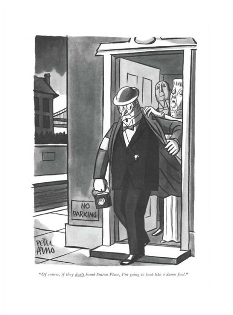 The New Yorker January, New Yorker January, Peter Arno, Civil Defense, Sutton Place, The New Yorker, New Yorker, Art Blog, Of Course