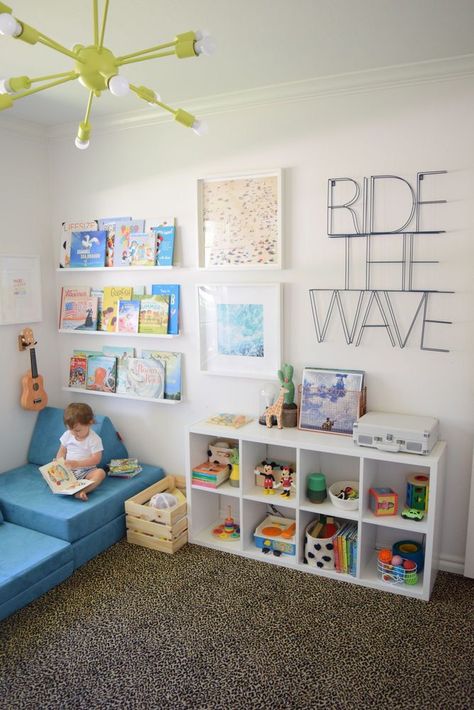 4x5 Rug In Bedroom, Surfer Playroom, Surfer Toddler Room, Toddler Boy Surf Room, Surf Kids Room, Toddler Room Inspo Boy, Colorful Toddler Boy Room, Beach Toddler Room, Beachy Playroom