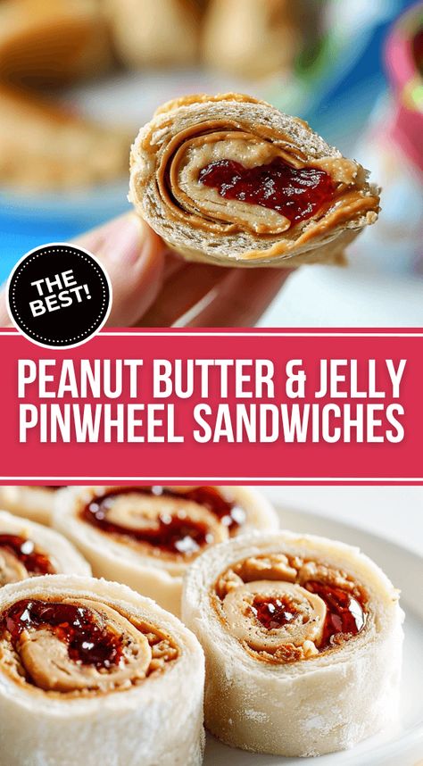 Peanut Butter and Jelly Pinwheel Sandwiches are a fun new twist on a childhood classic. They're perfect for your kids' lunch box for school or picnics. Easy Grab Snacks, Kids Lunches For Summer, Birthday Party Food For Kids Lunch, River Snacks Ideas, Snacks For Daycare Kids, Appetizer Recipes For Camping, Lunches On The Road, River Day Food Ideas, Kid Lunches For Summer