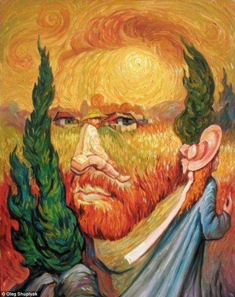 Lady Aviendha (@KunstundSterne) / Твиттер Oleg Shuplyak, Optical Illusion Paintings, Optical Illusions Pictures, Optical Illusion Art, Illusion Paintings, Illusion Pictures, Dali Paintings, Optical Illusion Drawing, Illusion Drawings