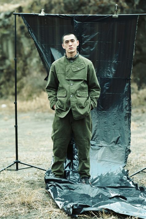 Snow Peak Fall/Winter 2019 Collection Lookbook japan hiking outdoor Military Fashion Menswear, Japan Hiking, Military Inspired Fashion, Snow Peak, Military Outfit, Outdoor Fashion, Military Inspired, Field Jacket, Prince Charming