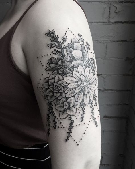 10+ Awesome Succulent Tattoo Ideas For People Who Are Crazy About Succulents Succulent Tattoo Ideas, Half Sleeve Tattoos Lower Arm, Succulent Tattoo, Cool Half Sleeve Tattoos, Full Sleeve Tattoo Design, Tattoos For Women Half Sleeve, Inspiration Tattoos, Full Sleeve Tattoos, Full Sleeve Tattoo