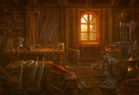 Fantasy Workshop, Blue Texture Background, Writing Images, Fantasy Shop, Fantasy Rooms, Image Painting, Dream Places, Fantasy Pictures, Dungeons And Dragons Characters