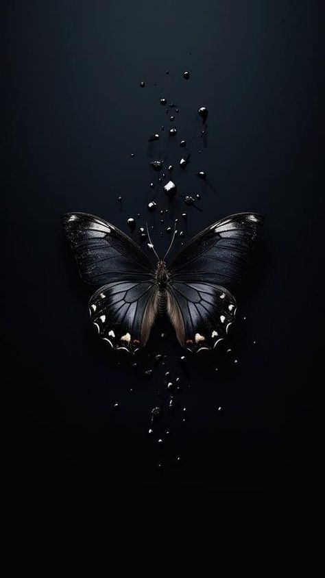 Black Designs Wallpaper, Wallpaper Backgrounds In Black, Cute Dark Iphone Wallpaper, Butterfly Wallpaper Black Background, Black Butterfly Wallpaper Iphone, Black Image Background, Cute Simple Wallpapers Black, Wallpaper Ideas Black, Butterfly Wallpaper Black