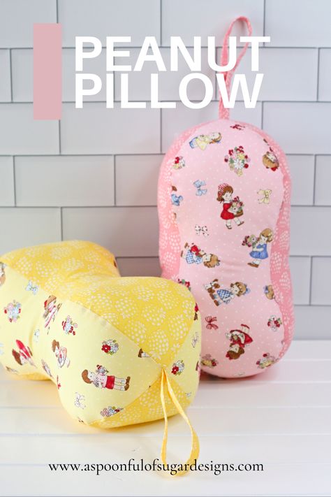 It is hard to believe that it has been 10 years since I first opened my Etsy Store with one pattern – the Peanut Pillow. With time, energy and perseverance, I have gradually built my store and now have over 60 PDF Sewing Patterns. The Peanut Pillow has a special place in my heart and I remember making these pillows one Christmas to give as gifts for all the family. They are fun little pillows and are great to use in the car or plane, when travelling.   #pillow #sewingpattern #peanutpillow #sew Sewing Travel Accessories, Accessories To Sew, Travel Pillow Pattern, Sewing Kit Pattern, A Spoonful Of Sugar, Quick Weekend Getaways, Travel Project, Travel Sewing, Quilt Sewing Patterns