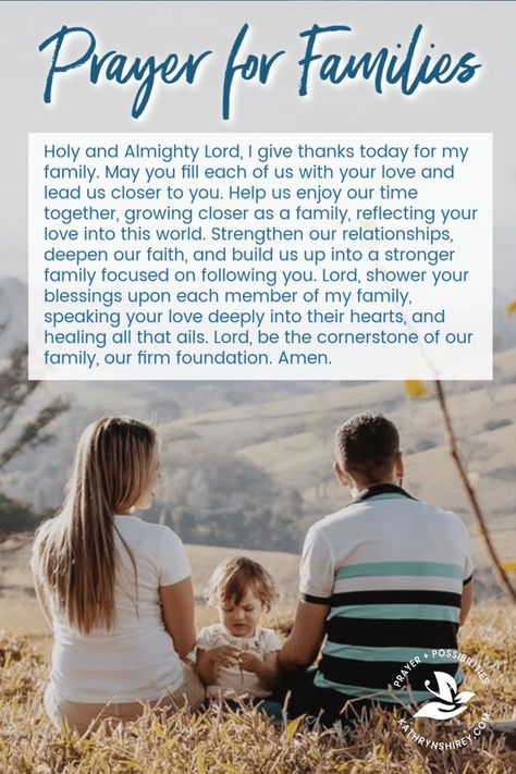 Do you regularly pray for your family? This prayer for family relationships will help you guide your loved ones to a stronger family bond.  Grab this prayer prompt for families to use in your quiet time today! || Prayer and Possibilities #pray #prayer #prayersforfamilies #family #familylife #christianliving #prayerandpossibilities Morning Prayer For Family, Inspirational Morning Prayers, Why Pray, Family Wealth, Prayer For My Family, Praying For Your Family, Family Prayer, Prayer For My Children, Book Of Common Prayer