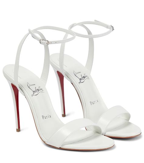 Luxury White Heels, Wedding Shoes Louboutin, White Red Bottoms, White Louboutin Heels, Loubiton Heels, Lou Boutin, Branded Heels, White Louboutin, Red Bottom Heels