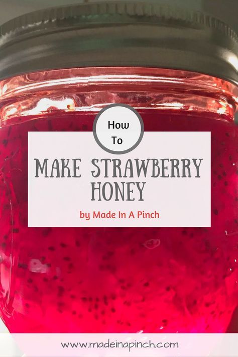 This easy canning recipe creates a delicious honey that can be used to replace maple syrup, used to sweeten Greek yogurt and much more! honey, recipes, strawberry, strawberry recipes Strawberry Honey, Recipes Strawberry, Easy Canning, Benefits Of Organic Food, Canning Recipe, Food Chopper, Healthy Food Options, Eating Organic, Honey Recipes