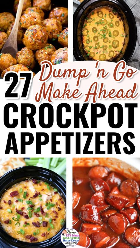 Appetizers Slow Cooker, Make Ahead Party Food, Slow Cooker Party Food, Crockpot Potluck, Dump And Go Crockpot, Crockpot Party Food, Easy Potluck Recipes, Slow Cooker Appetizers, Crockpot Appetizers