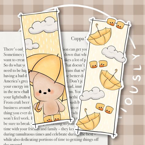 I know everyone seems to be having a sunny jolly time here in the uk but Scotland is looking rather grey and damp this morning. Book reading, cuppa and a blanket seems appropriate today! Cute Drawing For Bookmark, Friends Bookmarks, Cute Bookmark Ideas, Book Marks Design Ideas, Spring Bookmarks, Etsy Bookmarks, Bear Bookmark, Handmade Bookmarks Diy, Bookmark Printing