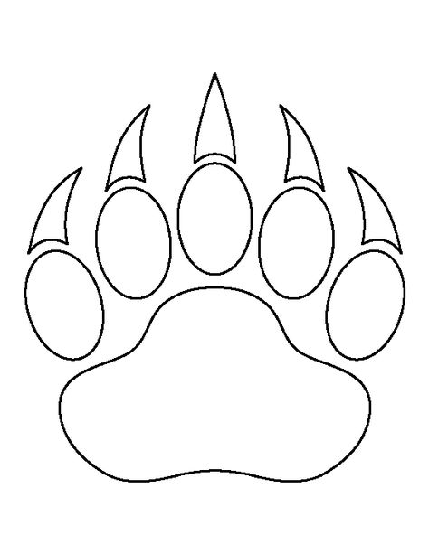 Bear paw print pattern. Use the printable outline for crafts, creating stencils, scrapbooking, and more. Free PDF template to download and print at http://patternuniverse.com/download/bear-paw-print-pattern/ Bear Paw Print, Native American Beadwork Patterns, Native Beading Patterns, Beadwork Designs, Native Beadwork, Wood Burning Patterns, Bear Paw, Nativity Crafts, Native Design