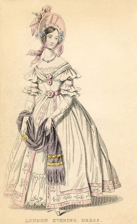 1830s Fashion, Vintage Dress Design, Wall Art Fashion, Romantic Era, The Graphics Fairy, Jane Austin, Mode Costume, Fashion Clipart, 19th Century Fashion